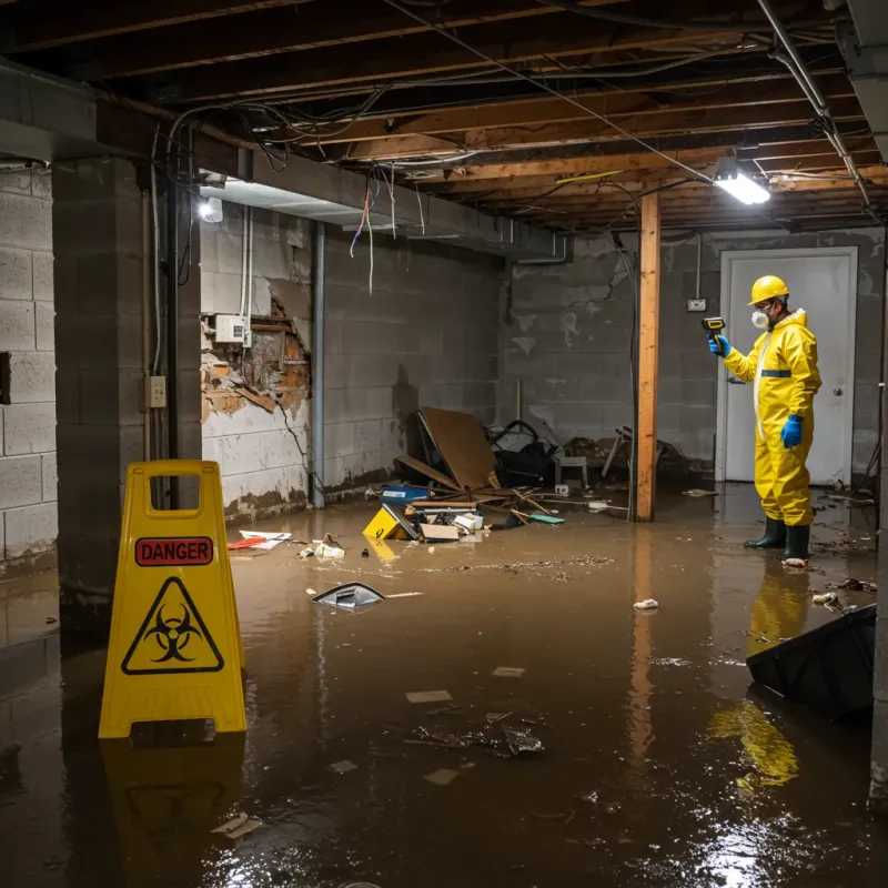 Flooded Basement Electrical Hazard in Princeton, MN Property